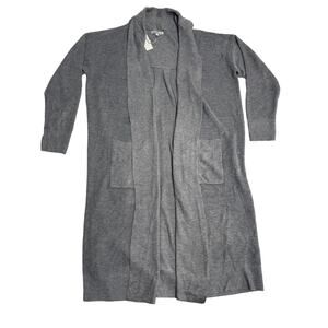Cable Stitch gray long cardigan size L